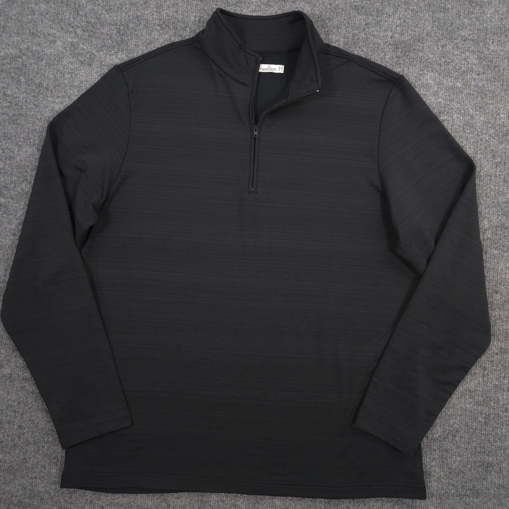 Criquet Performance 1/4 Zip Mens‎ XL Black Heather Golf Long Sleeve Pullover
